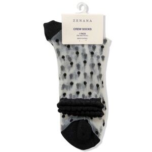 🆕💖Zenana Black Sheer Polka Dot Socks